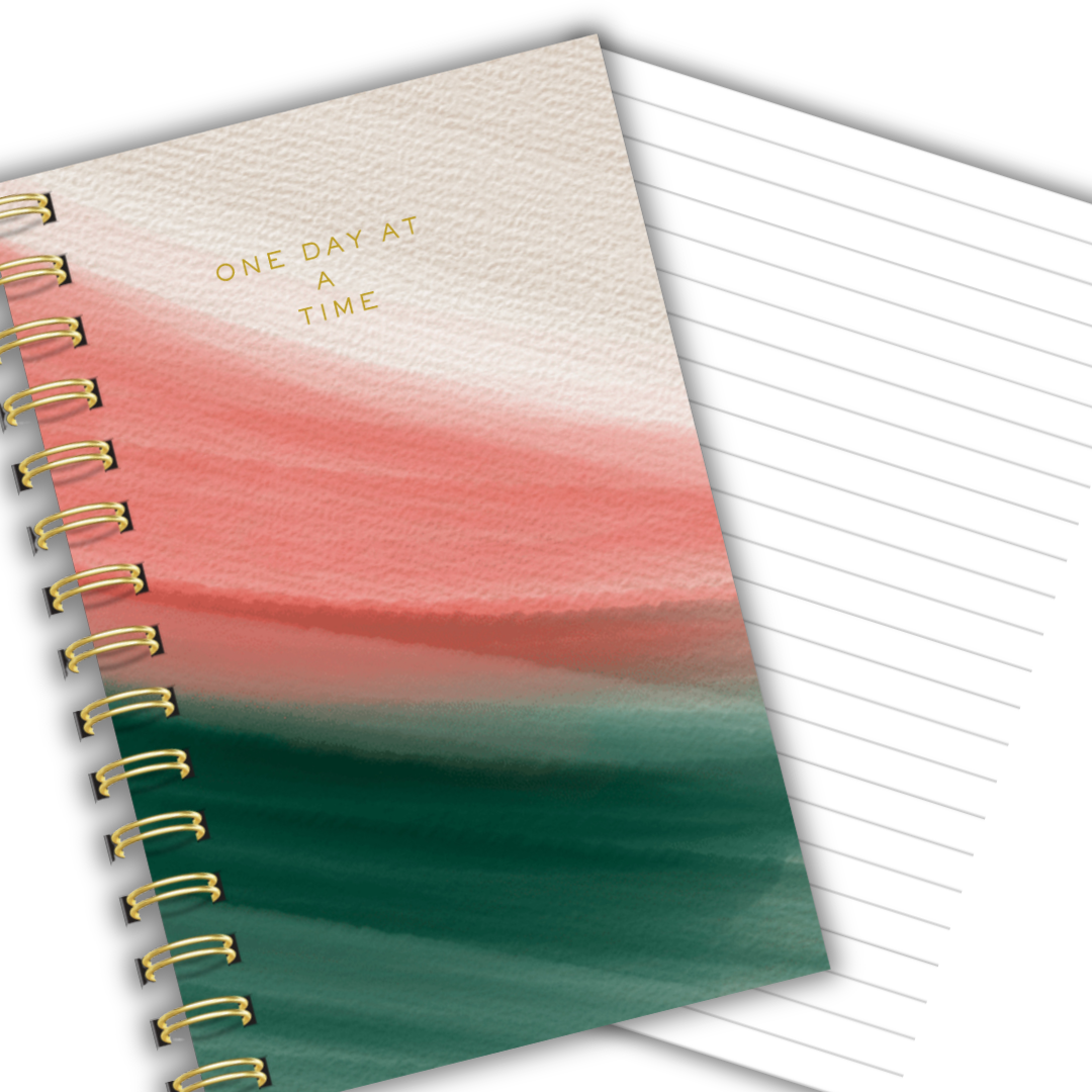 Lined Page Journal, Notebook, One Day at A Time Journal