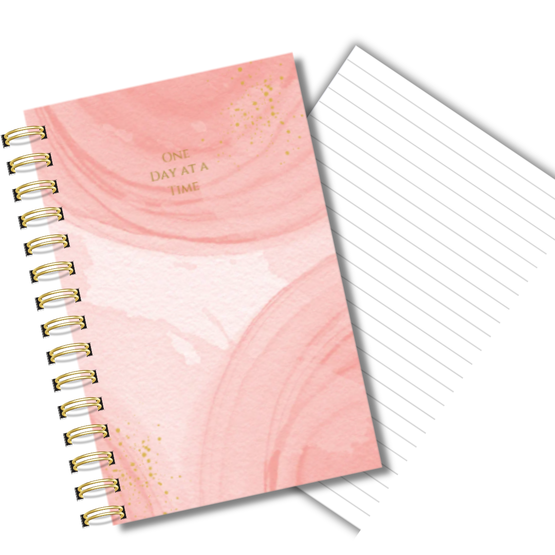 Lined Page Journal, One Day At A Time Notebook